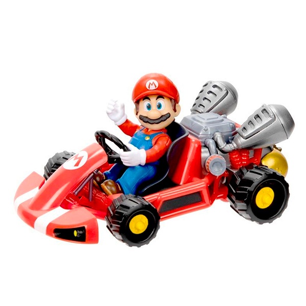 Super Mario Bros Figura Mario con Kart Movie 5cm